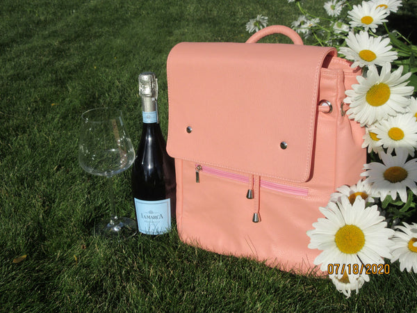 Goregeous Wine Backpack carrier in Black or Pink