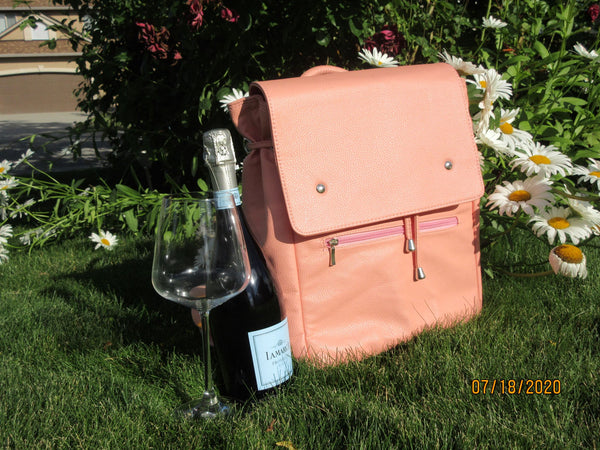 Goregeous Wine Backpack carrier in Black or Pink